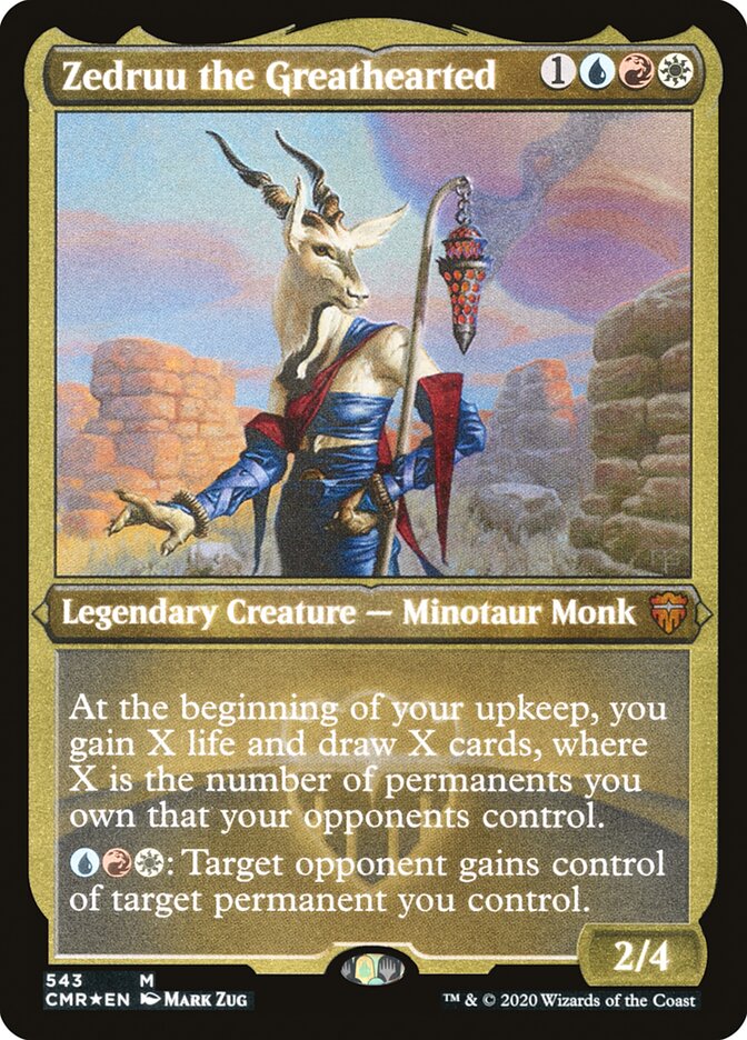 Zedruu the Greathearted (Etched) [Commander Legends] | Rock City Comics