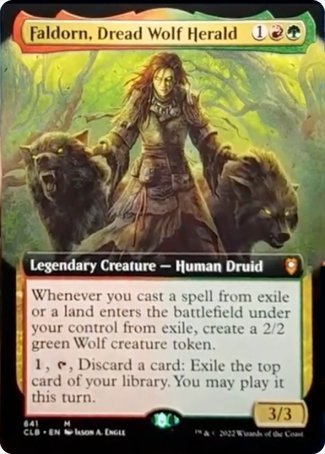 Faldorn, Dread Wolf Herald (Extended Art) [Commander Legends: Battle for Baldur's Gate] | Rock City Comics