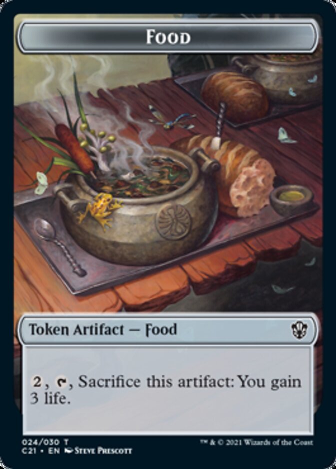 Food // Saproling Token [Commander 2021 Tokens] | Rock City Comics