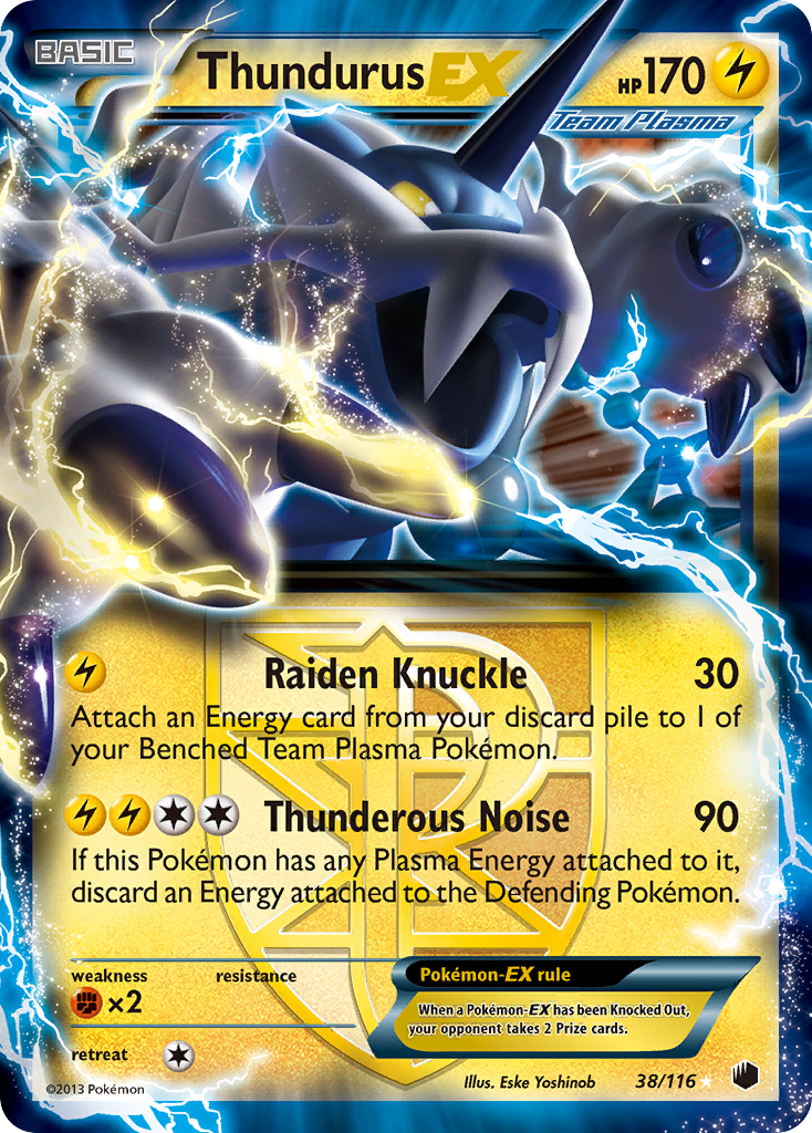 Thundurus EX (38/116) [Black & White: Plasma Freeze] | Rock City Comics