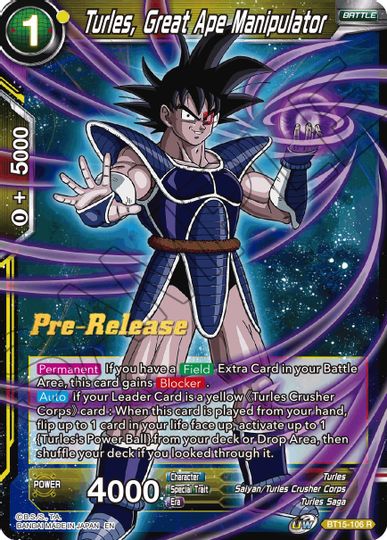 Turles, Great Ape Manipulator (BT15-106) [Saiyan Showdown Prerelease Promos] | Rock City Comics