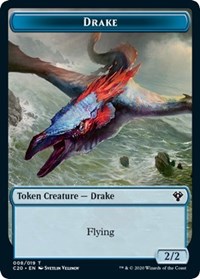 Drake // Insect (018) Double-sided Token [Commander 2020 Tokens] | Rock City Comics