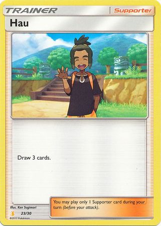 Hau (23/30) [Sun & Moon: Trainer Kit - Alolan Raichu] | Rock City Comics