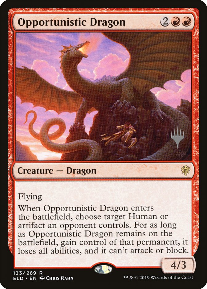 Opportunistic Dragon (Promo Pack) [Throne of Eldraine Promos] | Rock City Comics