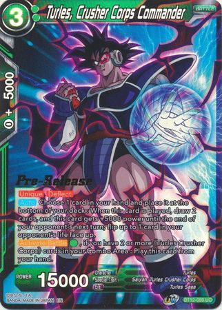 Turles, Crusher Corps Commander (BT12-069) [Vicious Rejuvenation Prerelease Promos] | Rock City Comics