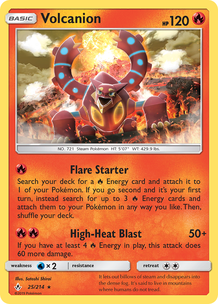 Volcanion (25/214) [Sun & Moon: Unbroken Bonds] | Rock City Comics