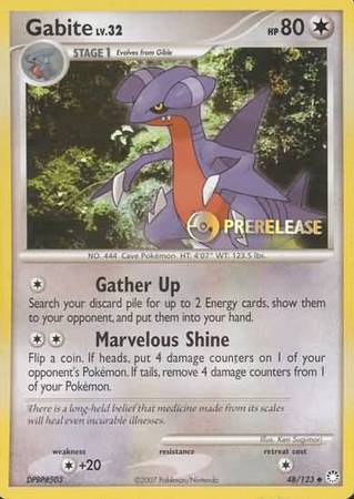 Gabite (48/123) (Prerelease Promo) [Diamond & Pearl: Black Star Promos] | Rock City Comics