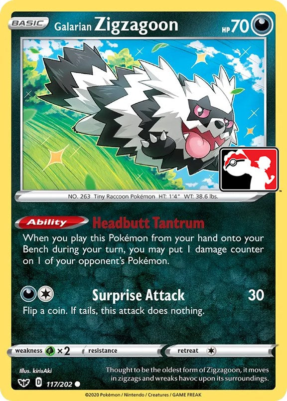 Galarian Zigzagoon (117/202) [Prize Pack Series One] | Rock City Comics