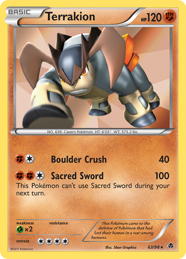 Terrakion (63/98) [Black & White: Emerging Powers] | Rock City Comics