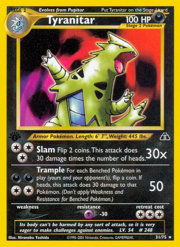 Tyranitar (31/75) [Neo Discovery 1st Edition] | Rock City Comics