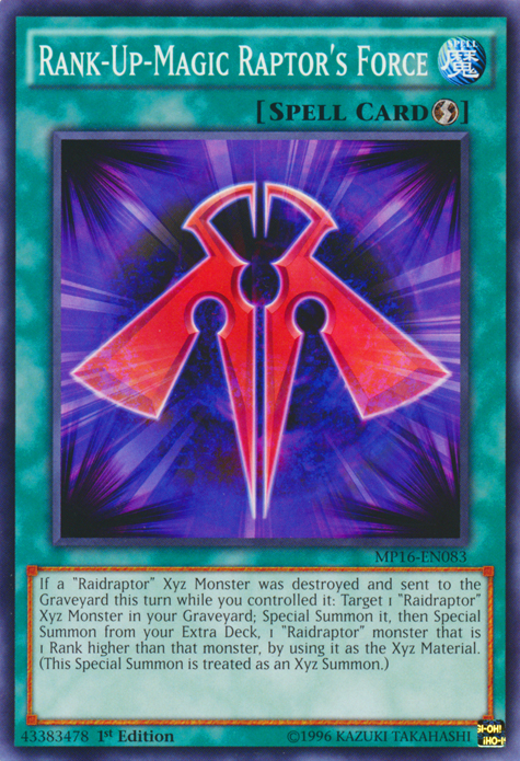 Rank-Up-Magic Raptor's Force [MP16-EN083] Common | Rock City Comics