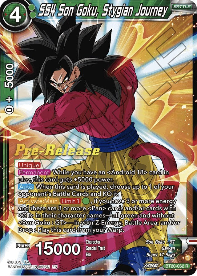 SS4 Son Goku, Stygian Journey (BT20-062) [Power Absorbed Prerelease Promos] | Rock City Comics