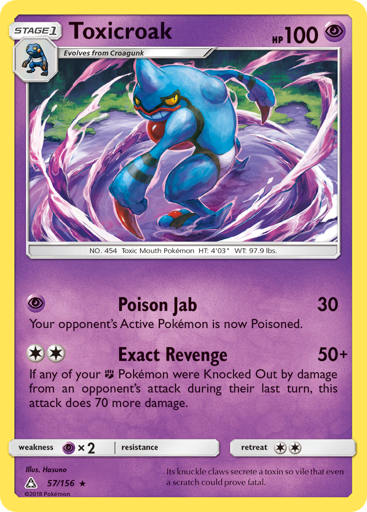 Toxicroak (57/156) [Sun & Moon: Ultra Prism] | Rock City Comics