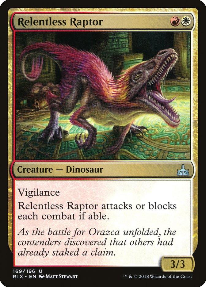 Relentless Raptor [Rivals of Ixalan] | Rock City Comics