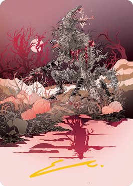 Arlinn, the Moon's Fury 2 Art Card (Gold-Stamped Signature) [Innistrad: Midnight Hunt Art Series] | Rock City Comics