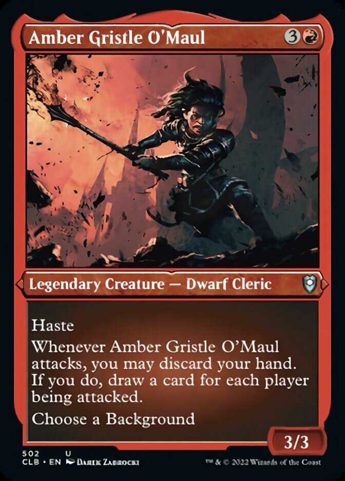 Amber Gristle O'Maul (Foil Etched) [Commander Legends: Battle for Baldur's Gate] | Rock City Comics