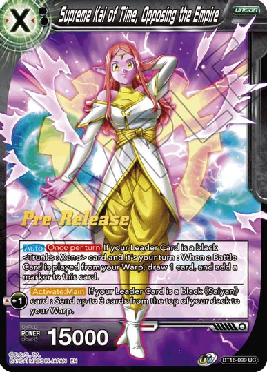 Supreme Kai of Time, Opposing the Empire (BT16-099) [Realm of the Gods Prerelease Promos] | Rock City Comics