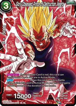 Glory-Obsessed Prince of Destruction Vegeta [P-063] | Rock City Comics