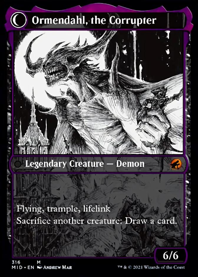 Jerren, Corrupted Bishop // Ormendahl, the Corrupted (Showcase Eternal Night) [Innistrad: Midnight Hunt] | Rock City Comics