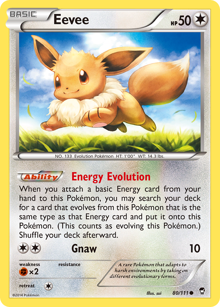 Eevee (80/111) [XY: Furious Fists] | Rock City Comics