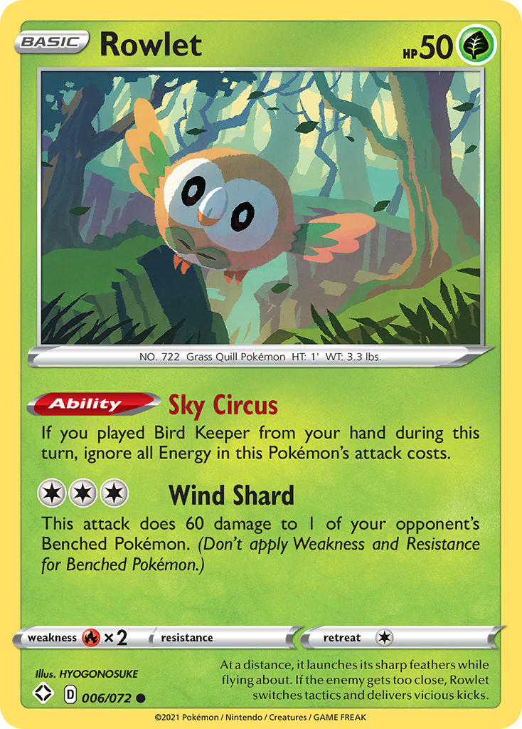 Rowlet (006/072) [Sword & Shield: Shining Fates] | Rock City Comics