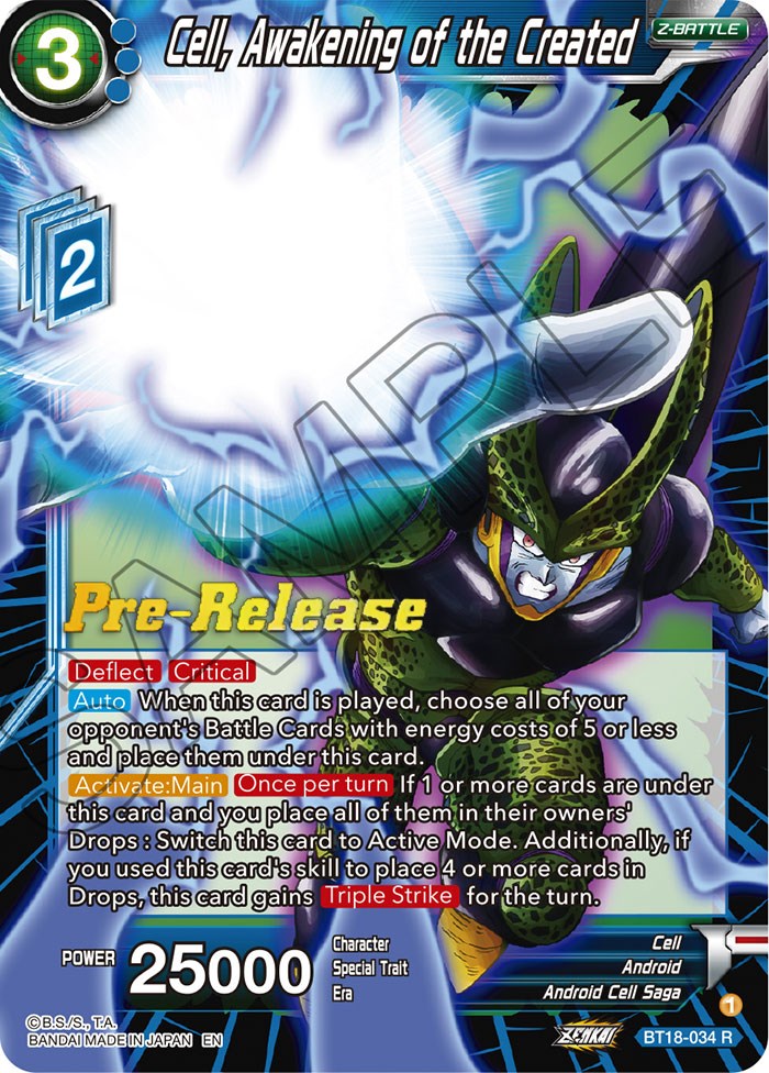 Cell, Awakening of the Created (BT18-034) [Dawn of the Z-Legends Prerelease Promos] | Rock City Comics