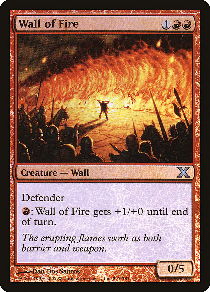 Wall of Fire (Premium Foil) [Tenth Edition] | Rock City Comics