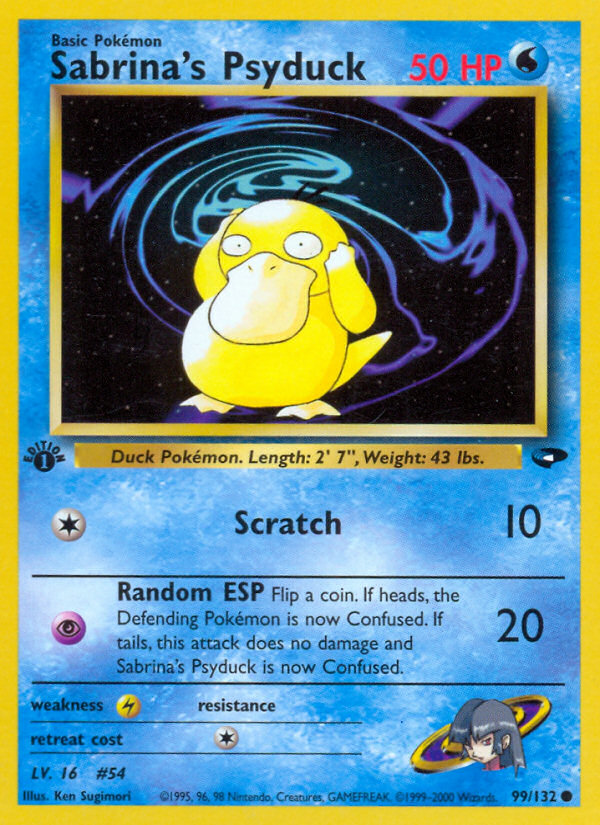 Sabrina's Psyduck (99/132) [Gym Challenge 1st Edition] | Rock City Comics