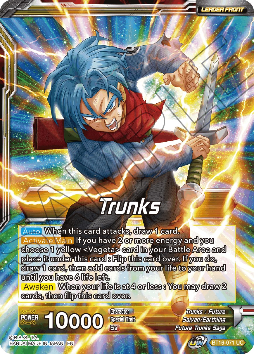 Trunks // SSB Vegeta & SS Trunks, Father-Son Onslaught (BT16-071) [Realm of the Gods Prerelease Promos] | Rock City Comics