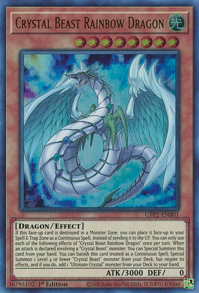 Crystal Beast Rainbow Dragon [GFP2-EN001] Ultra Rare | Rock City Comics