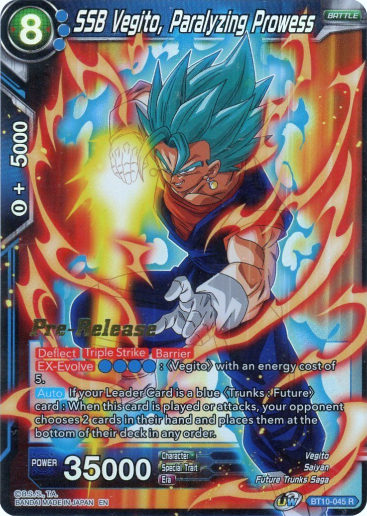 SSB Vegito, Paralyzing Prowess (BT10-045) [Rise of the Unison Warrior Prerelease Promos] | Rock City Comics