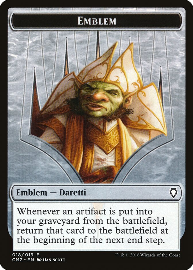 Daretti, Scrap Savant Emblem [Commander Anthology Volume II Tokens] | Rock City Comics