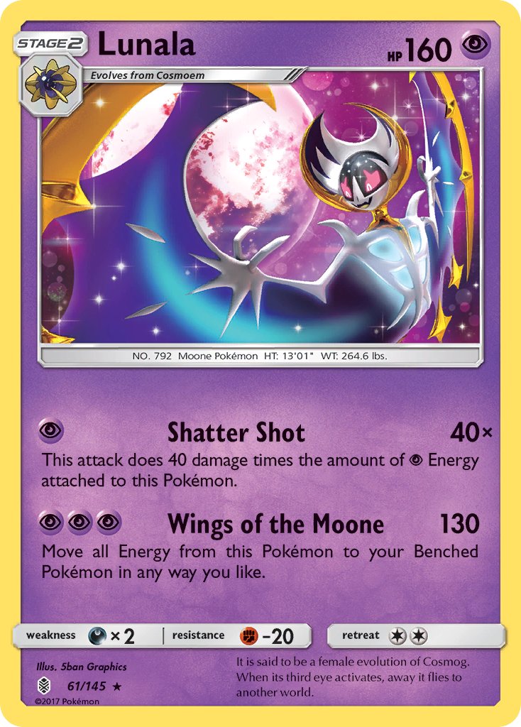 Lunala (61/145) (Theme Deck Exclusive) [Sun & Moon: Guardians Rising] | Rock City Comics