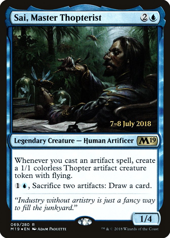 Sai, Master Thopterist  [Core Set 2019 Prerelease Promos] | Rock City Comics