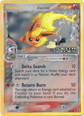 Flareon (5/113) (Delta Species) (Stamped) [EX: Delta Species] | Rock City Comics