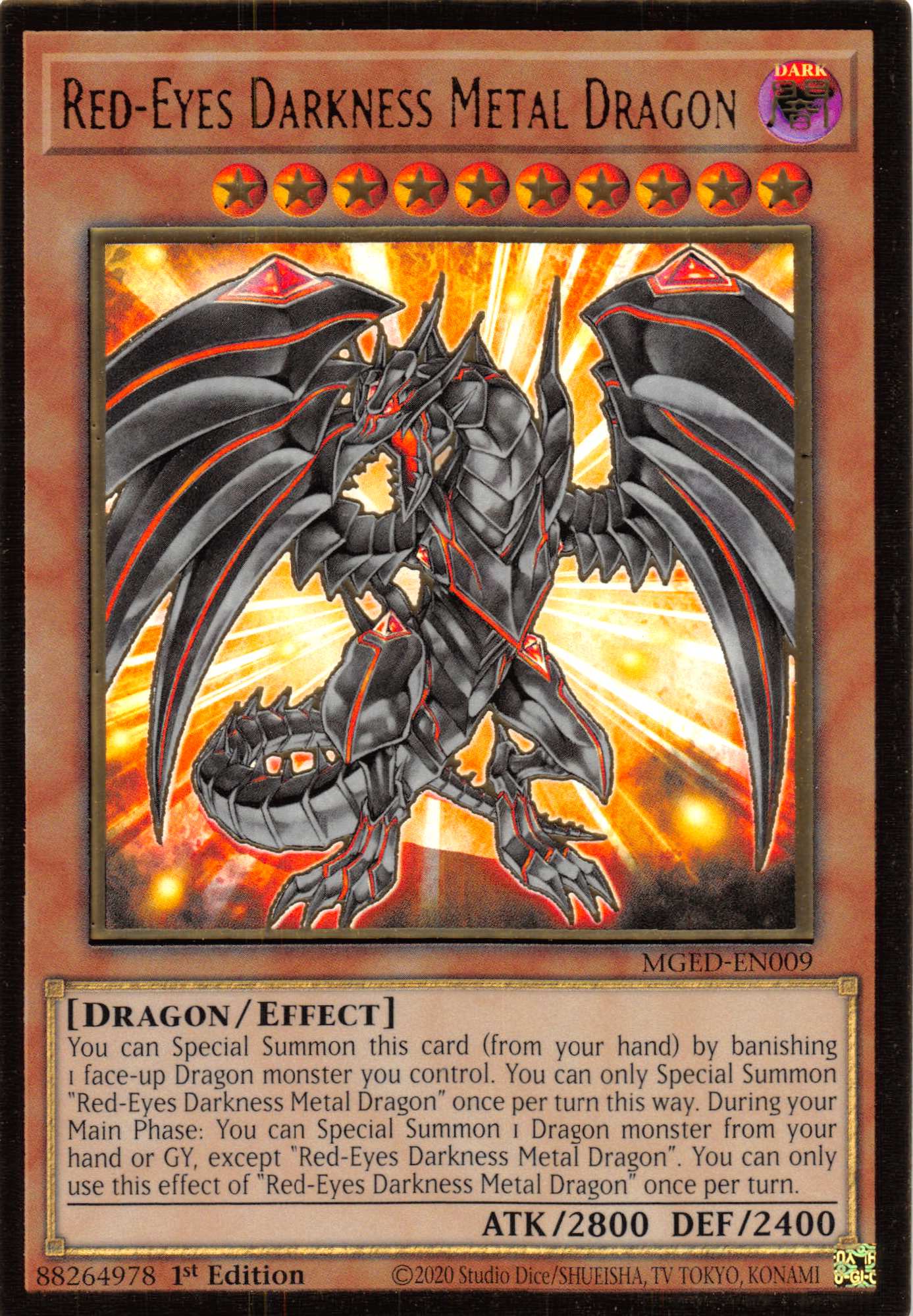 Red-Eyes Darkness Metal Dragon [MGED-EN009] Gold Rare | Rock City Comics