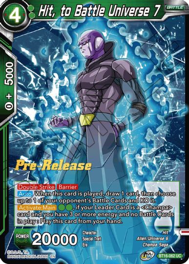 Hit, to Battle Universe 7 (BT16-062) [Realm of the Gods Prerelease Promos] | Rock City Comics