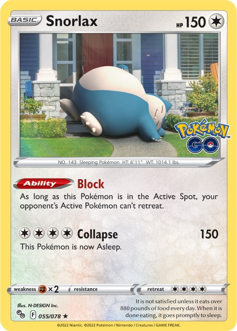 Snorlax (055/078) [Pokémon GO] | Rock City Comics