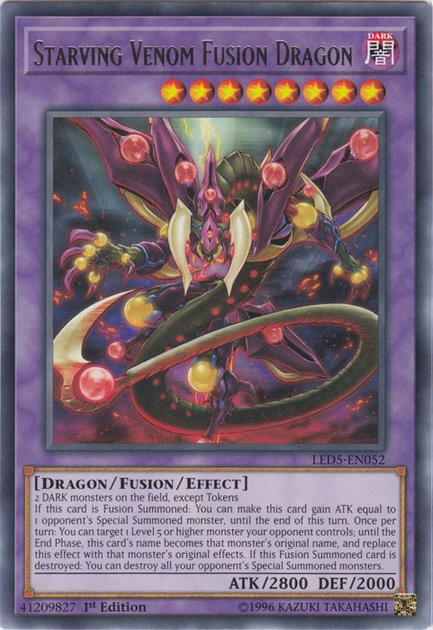 Starving Venom Fusion Dragon [LED5-EN052] Rare | Rock City Comics