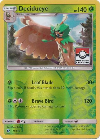 Decidueye (11/149) (League Promo) [Sun & Moon: Base Set] | Rock City Comics