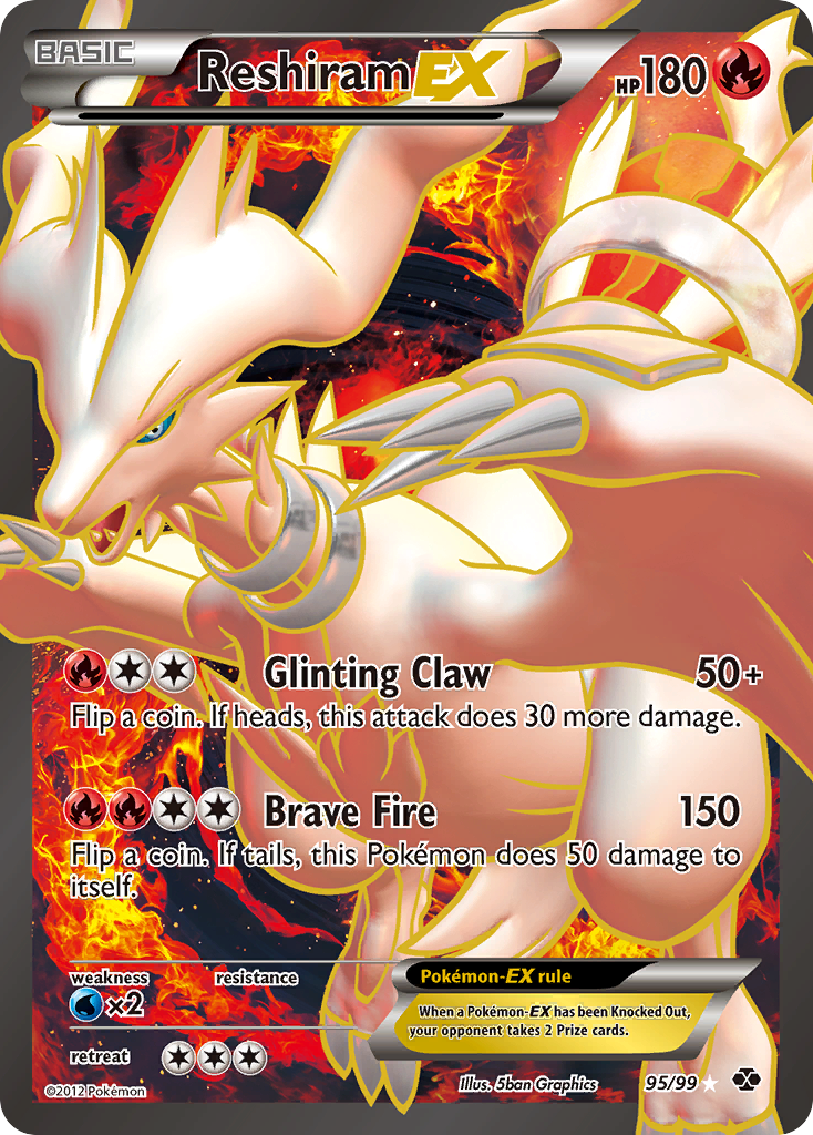 Reshiram EX (95/99) [Black & White: Next Destinies] | Rock City Comics