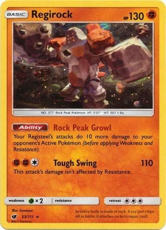 Regirock (53/111) (Cosmos Holo) [Sun & Moon: Crimson Invasion] | Rock City Comics