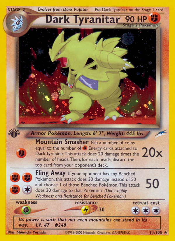 Dark Tyranitar (11/105) [Neo Destiny 1st Edition] | Rock City Comics