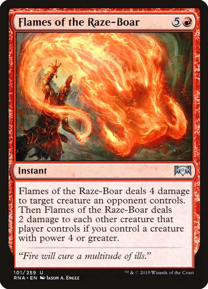 Flames of the Raze-Boar [Ravnica Allegiance] | Rock City Comics