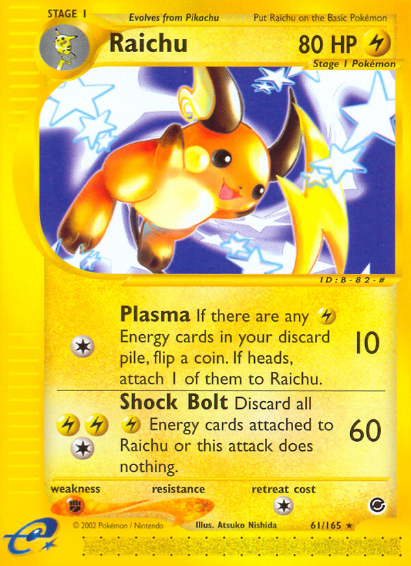 Raichu (61/165) [Expedition: Base Set] | Rock City Comics