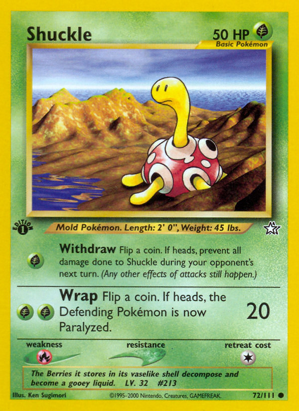 Shuckle (72/111) [Neo Genesis 1st Edition] | Rock City Comics