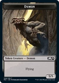 Demon // Zombie Double-sided Token [Core Set 2021 Tokens] | Rock City Comics