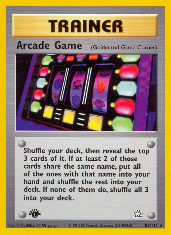 Arcade Game (83/111) [Neo Genesis 1st Edition] | Rock City Comics