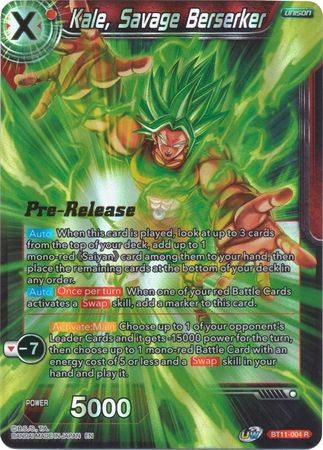 Kale, Savage Berserker (BT11-004) [Vermilion Bloodline Prerelease Promos] | Rock City Comics