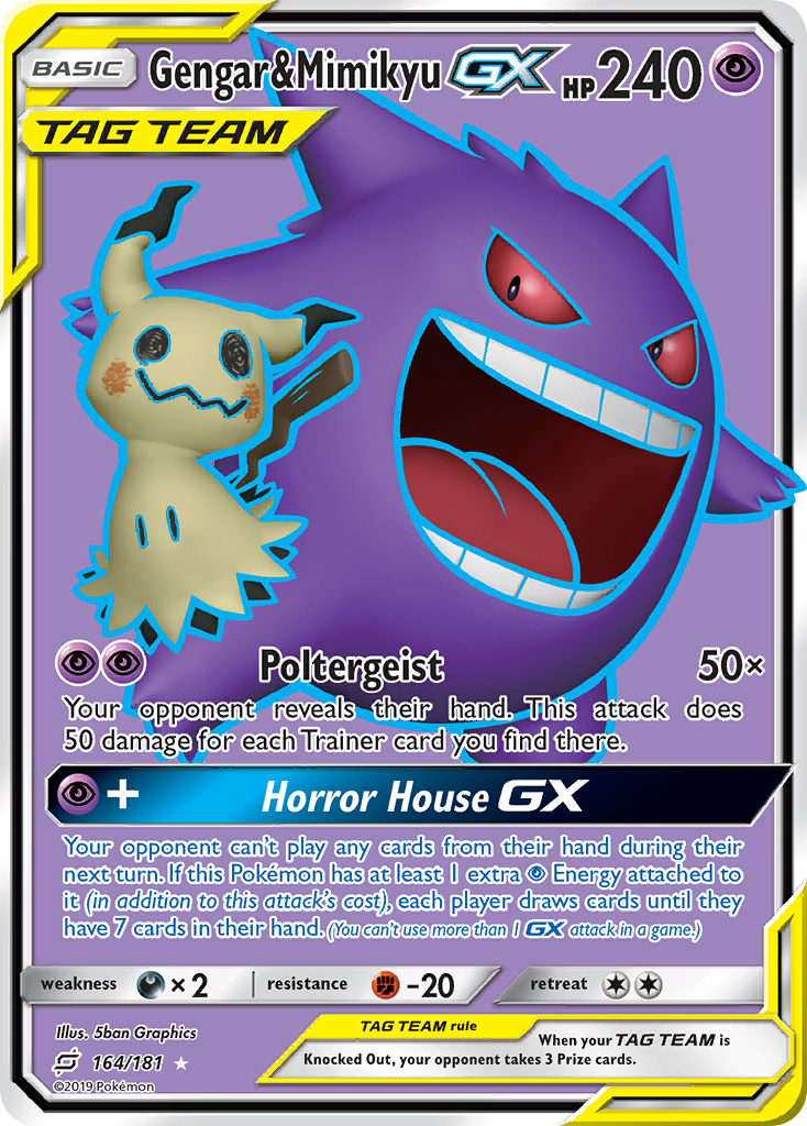 Gengar & Mimikyu GX (164/181) [Sun & Moon: Team Up] | Rock City Comics